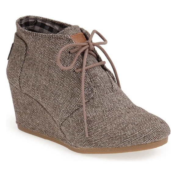 TOMS 'Desert' Herringbone Wedge Bootie - Picture 1 of 16